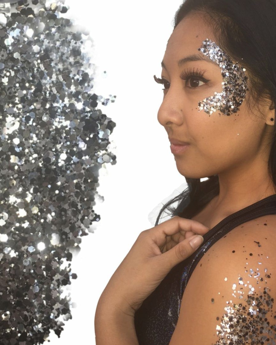 Accessories * | Xucai Accessories Dark Matter Black And Silver Body And Face Festival Glitter (20 Or 30 Grams)