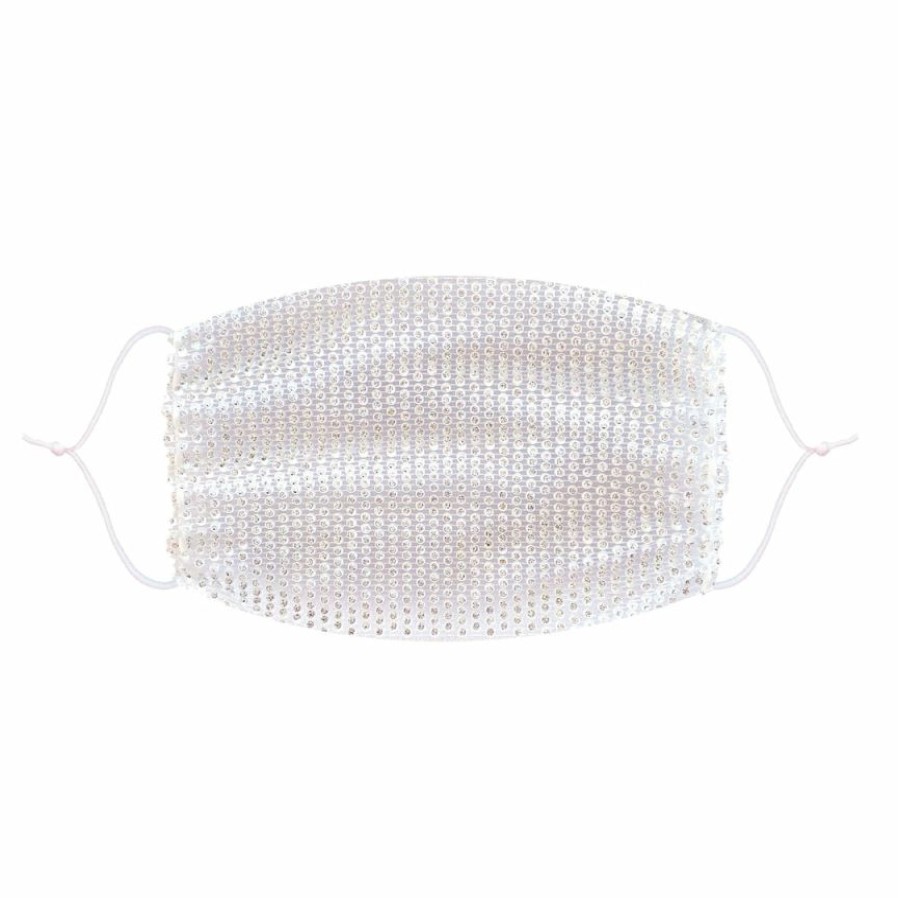 Accessories * | Neva Nude Diamond Heart Mesh Jewel Face Mask