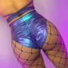 Womens * | Shark Rave Bottoms Mystic Neptune Scrunch Back Booty Shorts