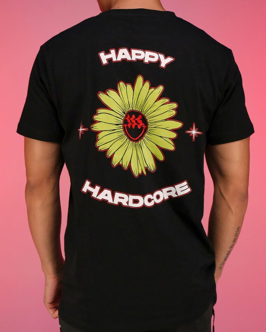 Womens * | Jarmoo Happy Hardcore Daisy Rave Wonderland Black Tee Womens