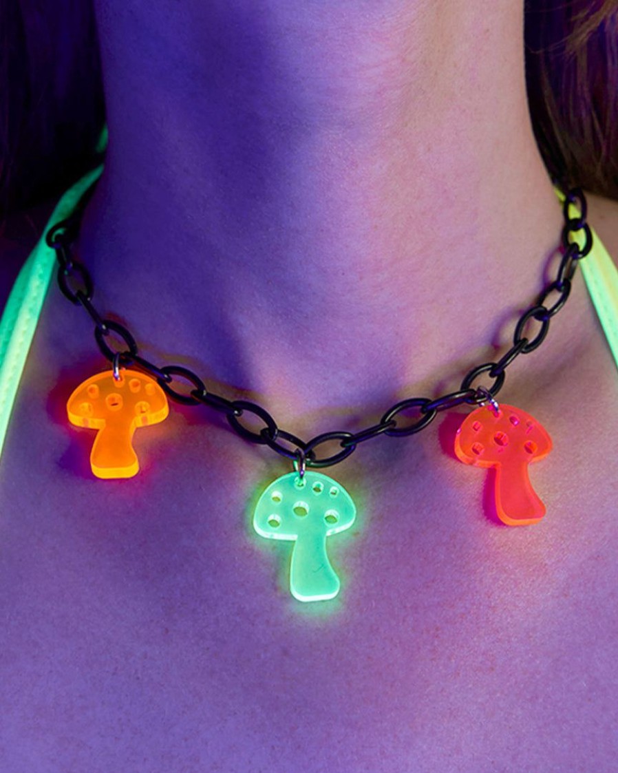 Accessories * | Nomad Kandi Mushroom Choker Neon Green