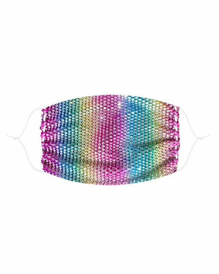 Accessories * | Neva Nude Over The Rainbow Mesh Jewel Face Mask Accessories