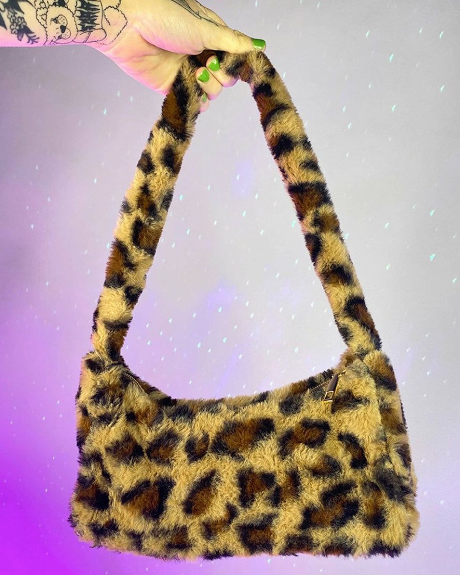 Accessories * | Ae Born Wild Animal Print Fuzzy Purse New