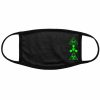 Accessories * | Ae Womens Neon Green Toxic Black Cotton Cloth Face Mask