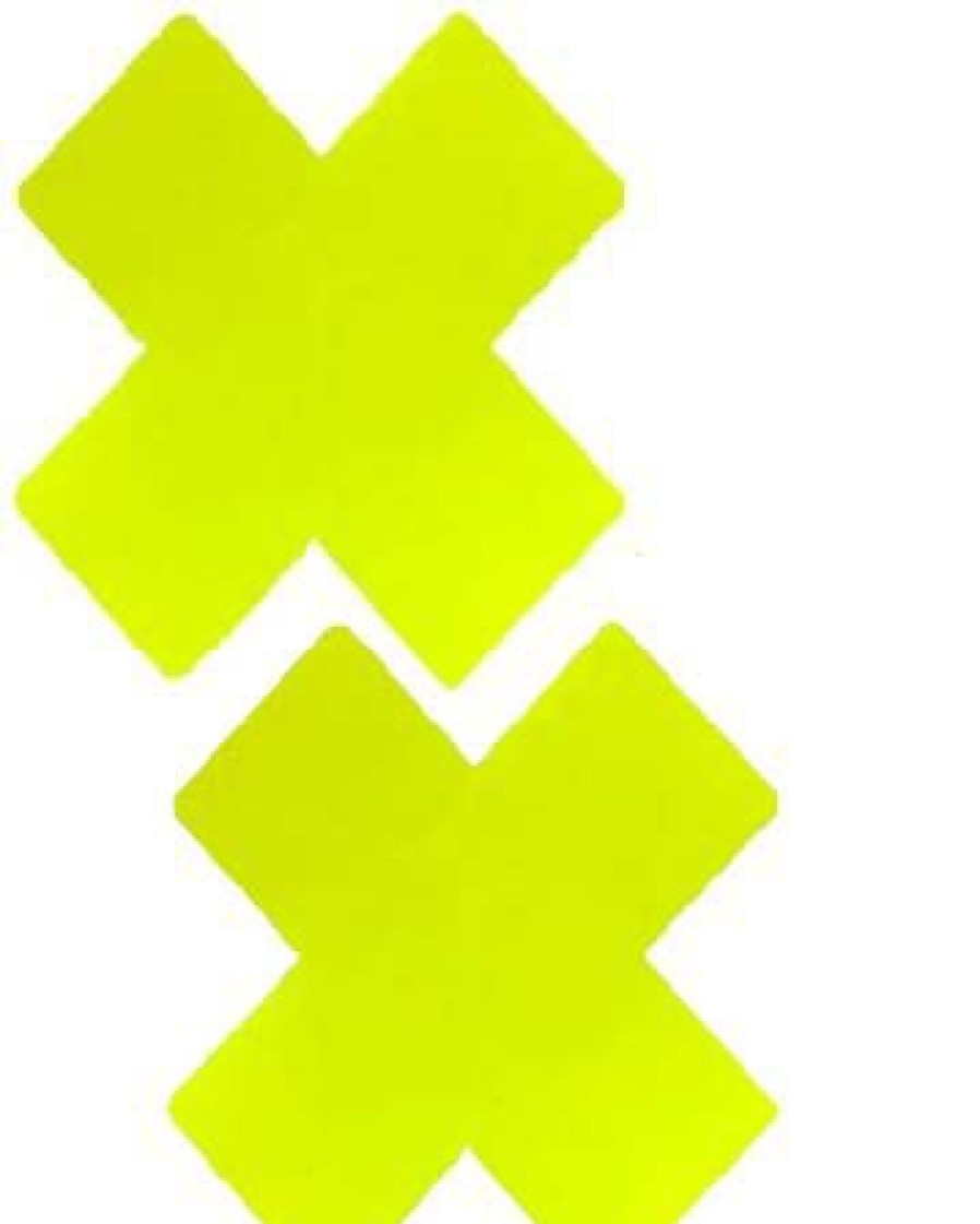 Accessories * | Neva Nude Womens Lemon Vinyl Yellow X Factor Blacklight Reactive Pasties