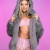 Womens * | Fashion Go Lush Luv Long Faux Fur Jacket