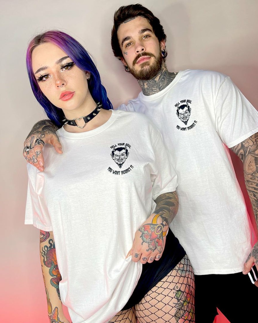 Womens * | Jarmoo Sell Your Soul To The Rave White Tee Womens