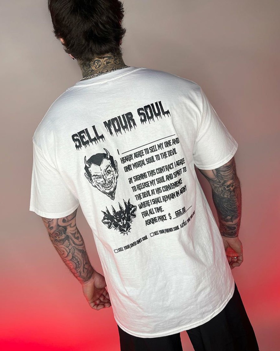 Womens * | Jarmoo Sell Your Soul To The Rave White Tee Womens