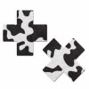 Accessories * | Pastease Black & White Cow Print Cross Nipple Pasties