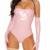 Womens * | Forplay Bubblegum Pink Vinyl Bodysuit Womens