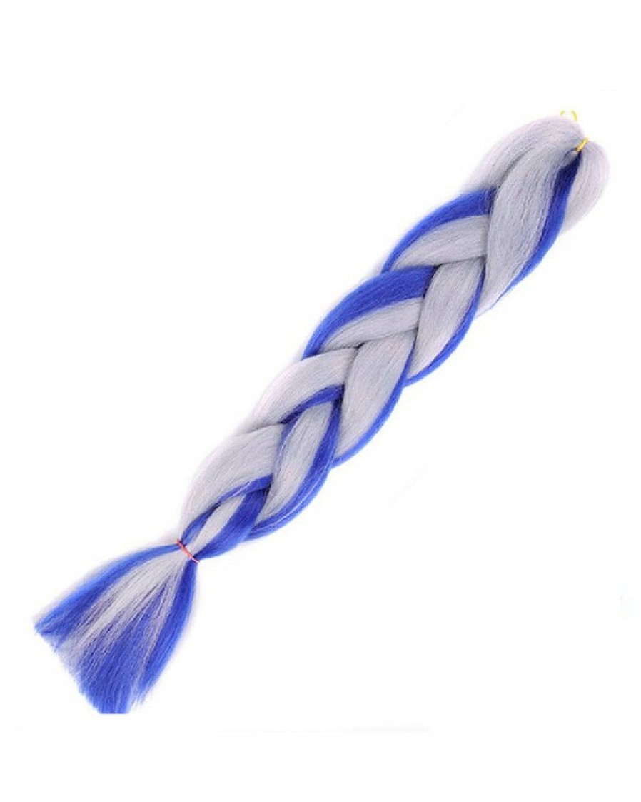 Accessories * | Ae Womens 24 Grey And Blue Braiding Hair Extensions