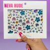 Accessories * | Neva Nude Woodstock Multicolor Pastel Crystal Face Jewels