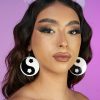 Accessories * | Nomad Kandi Daisy Yin Yang Earrings Black/White