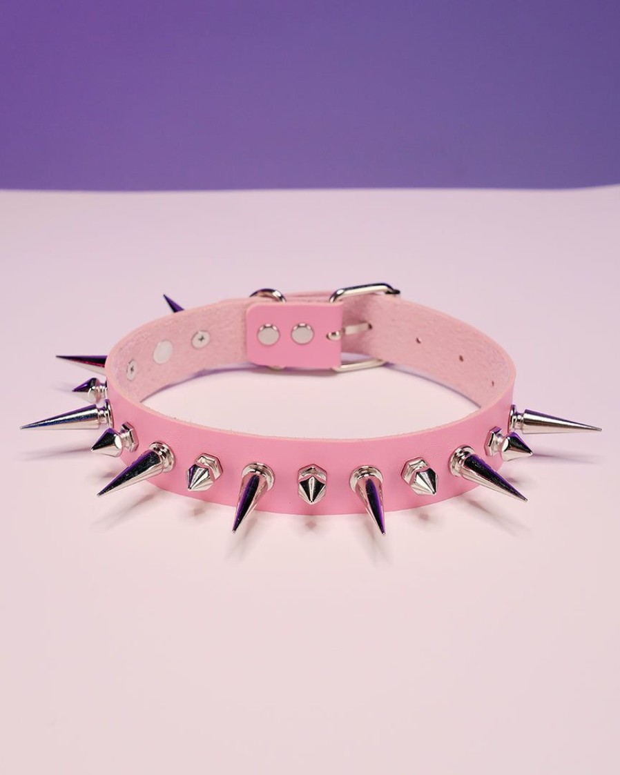 Accessories * | Ae Not Too Close Spiked Choker