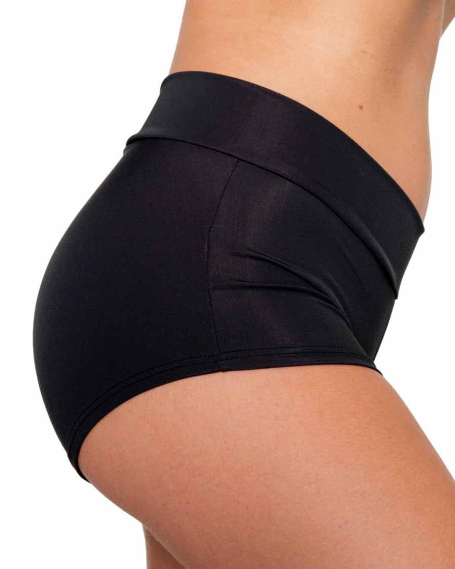 Womens * | Shark Black Scrunch Back Booty Shorts