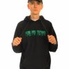 Mens * | 555Stickers Green Pray For Techno Hoodie Mens