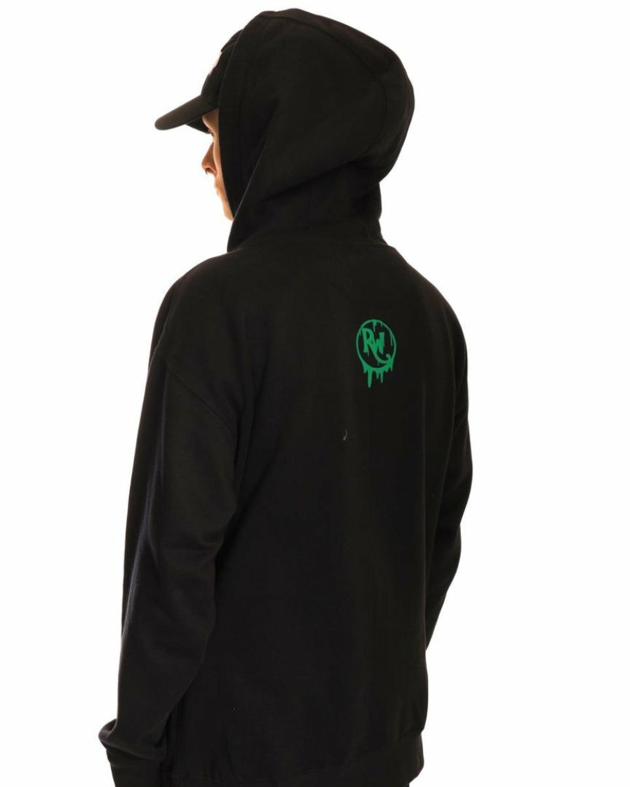 Mens * | 555Stickers Green Pray For Techno Hoodie Mens