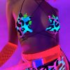 Womens * | Elizabeth New Acid Jungle Star Bikini Top