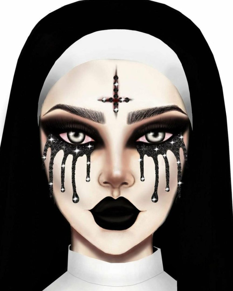 Accessories * | Leg Avenue Accessories Possessed Nun Adhesive Face Jewels Sticker