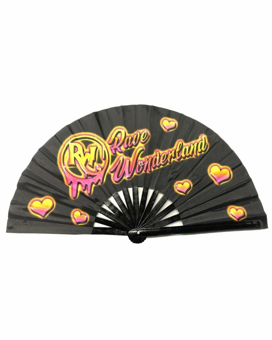 Accessories * | Rave Wonderland Limited Edition Rw Airbrush Oversized Fan