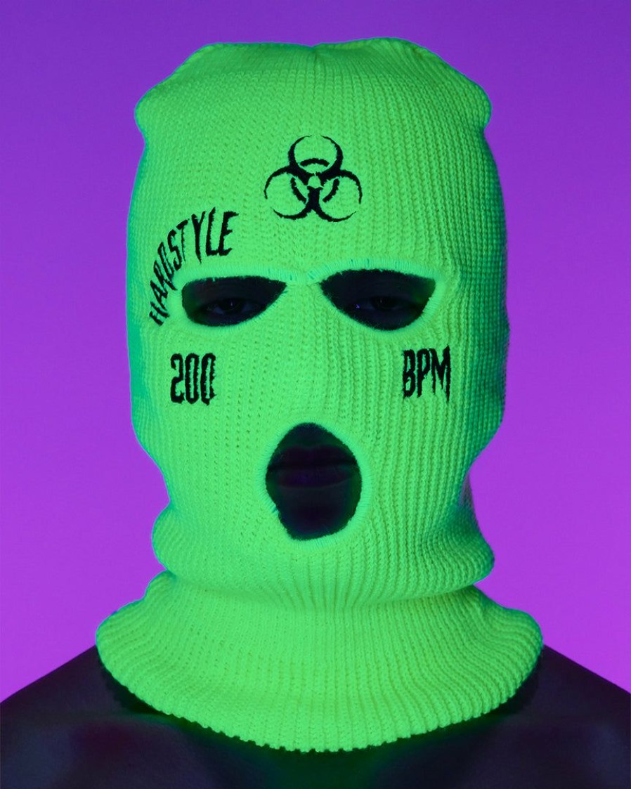 Mens * | Jarmoo Biohazard Hardstyle Green Ski Mask