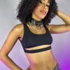 Womens * | Shark Black Underboob Top