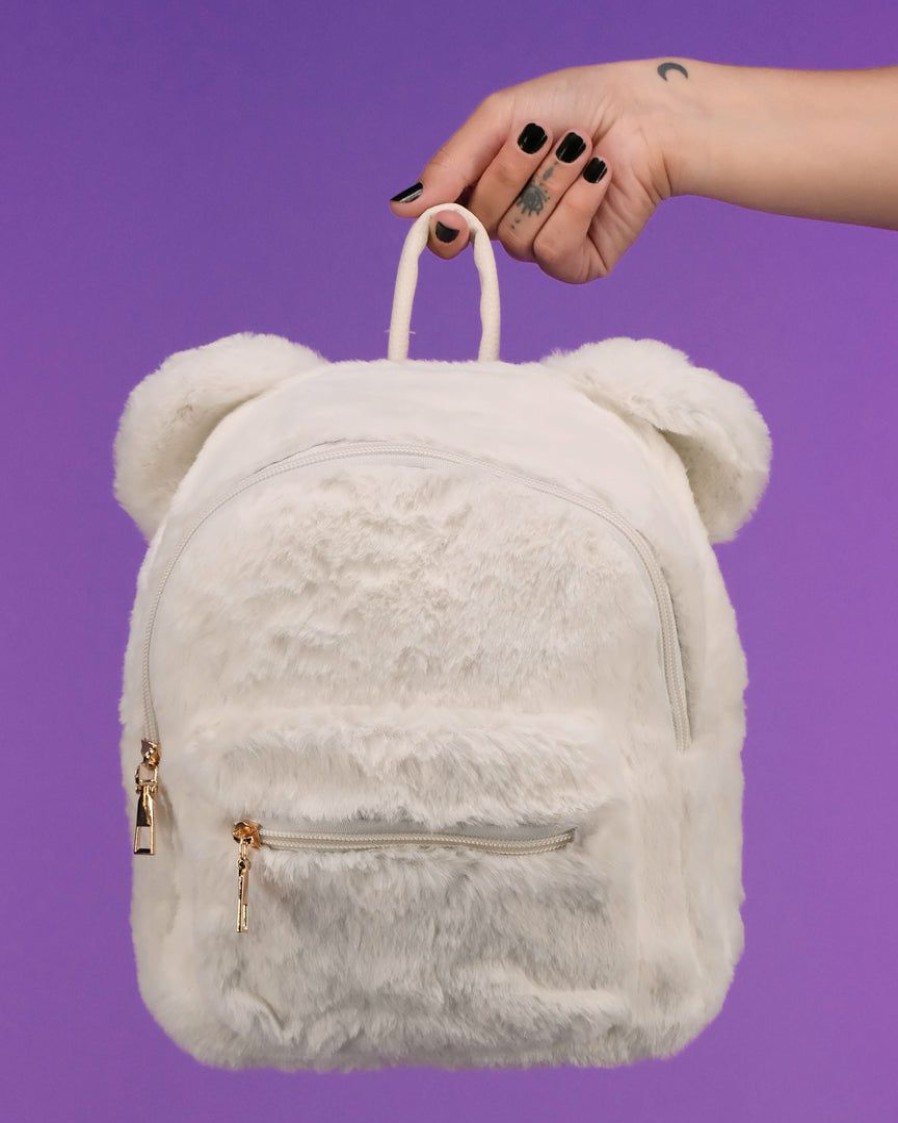 Accessories * | Ae Fuzzy Bear Mini Backpack