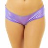 Womens * | Shark Holographic Seamless Low Rise Booty Shorts Rave Bottoms Purple