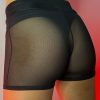 Womens * | Shark Black Mesh Biker Shorts