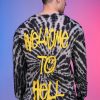 Womens * | Space Yacht Welcome To Hell Black Cloud Tie Dye Tee Womens