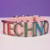 Accessories * | Ae Womens Techno Multicolor Choker Pink