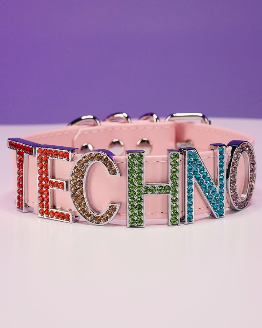 Accessories * | Ae Womens Techno Multicolor Choker Pink