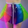 Womens * | J. Valentine Womens Beach Ball Rainbow Vinyl Pinwheel Pvc Skirt