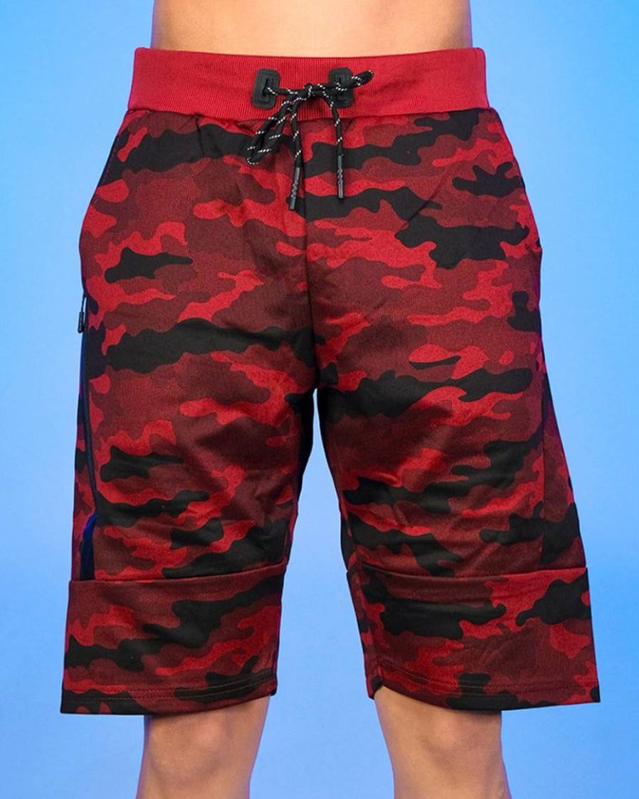 Mens * | Phillip Marciano Llc Mens Red Camo Men'S Shorts