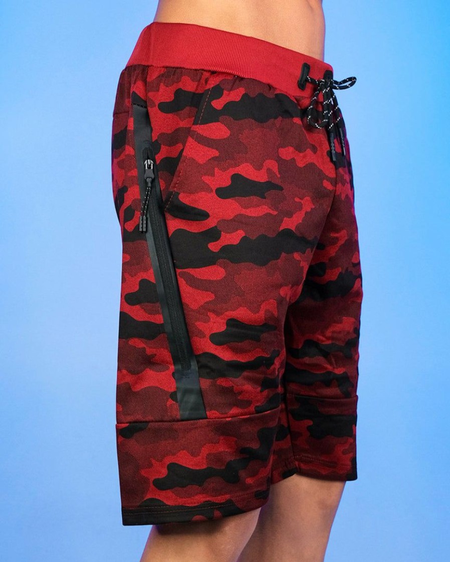 Mens * | Phillip Marciano Llc Mens Red Camo Men'S Shorts