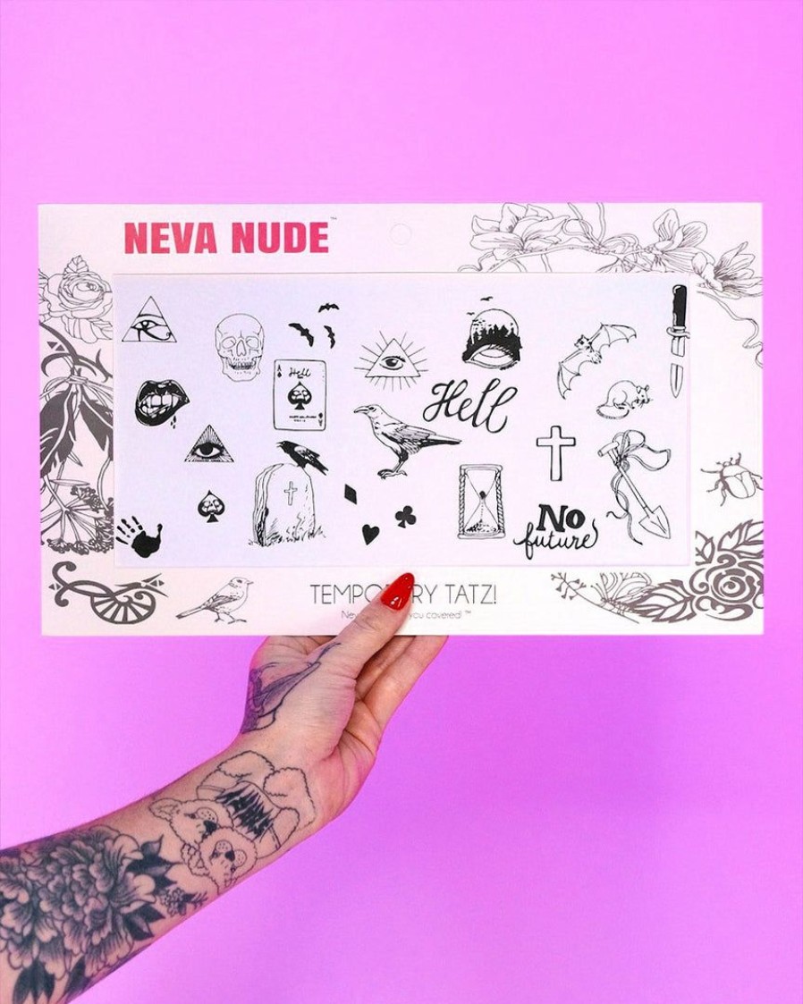 Accessories * | Neva Nude Accessories Grim Raver Giant Temporary Tattoo Pack