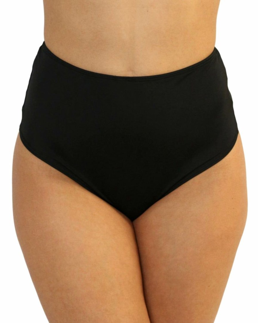 Womens * | Shark Black High Waist Cheeky Bottoms Womens