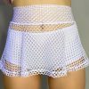 Womens * | Shark White Fishnet Skater Skirt