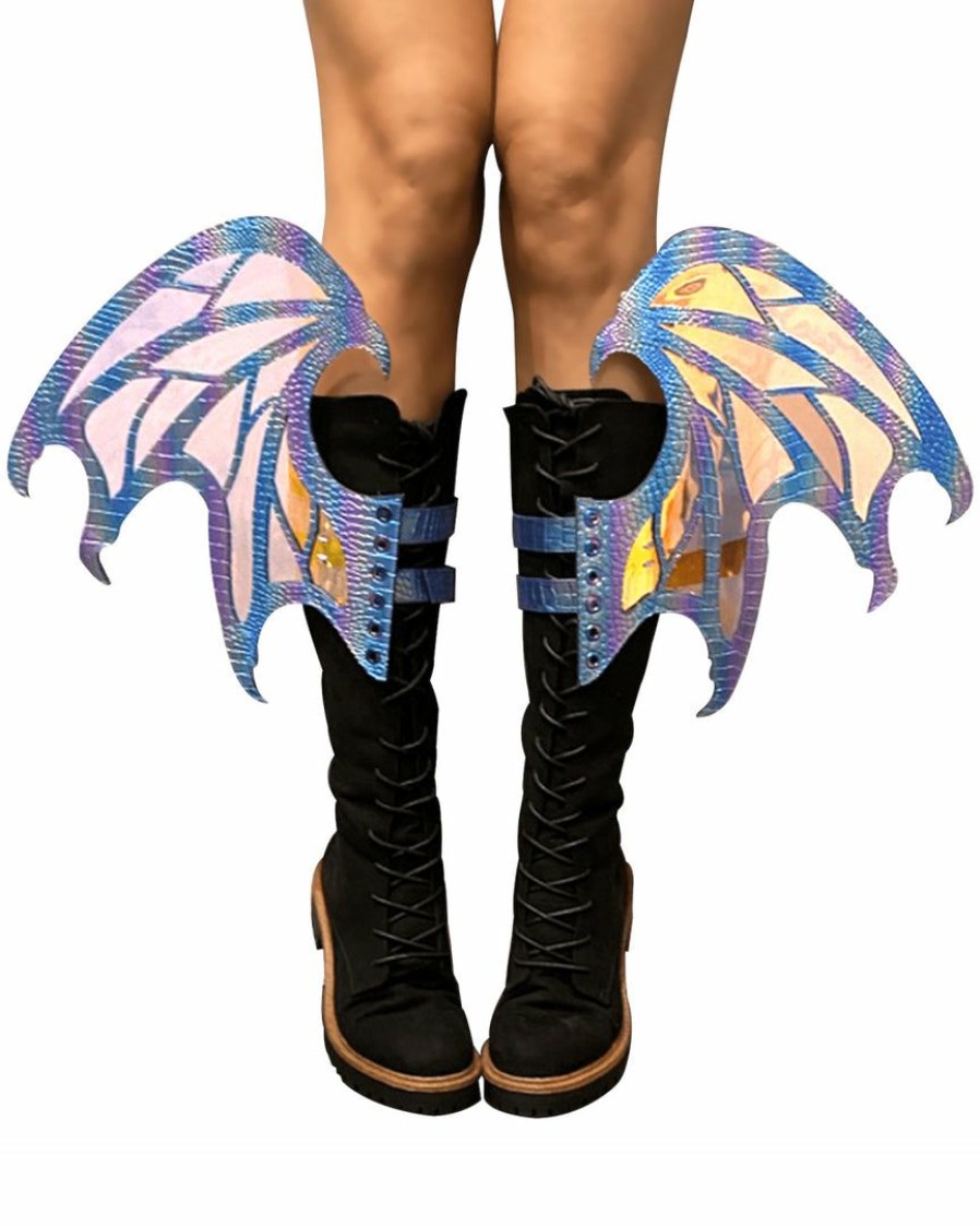 Accessories * | Neva Nude Dragon Iridescent Flame Original Wingz Pair Shoe Attachment