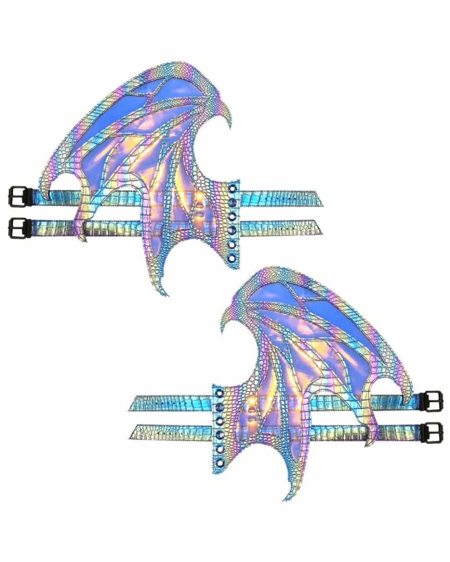 Accessories * | Neva Nude Dragon Iridescent Flame Original Wingz Pair Shoe Attachment