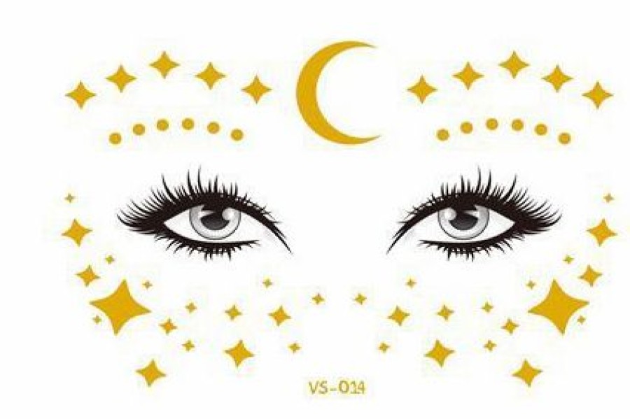 Accessories * | Ae Womens Under The Moonlit Stars Freckle Temporary Tattoo Gold