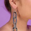 Accessories * | Ae Silver Chain Link Acrylic Earrings