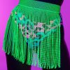 Womens * | Ae Neon Yellow Bejeweled Cover Up Skirt New