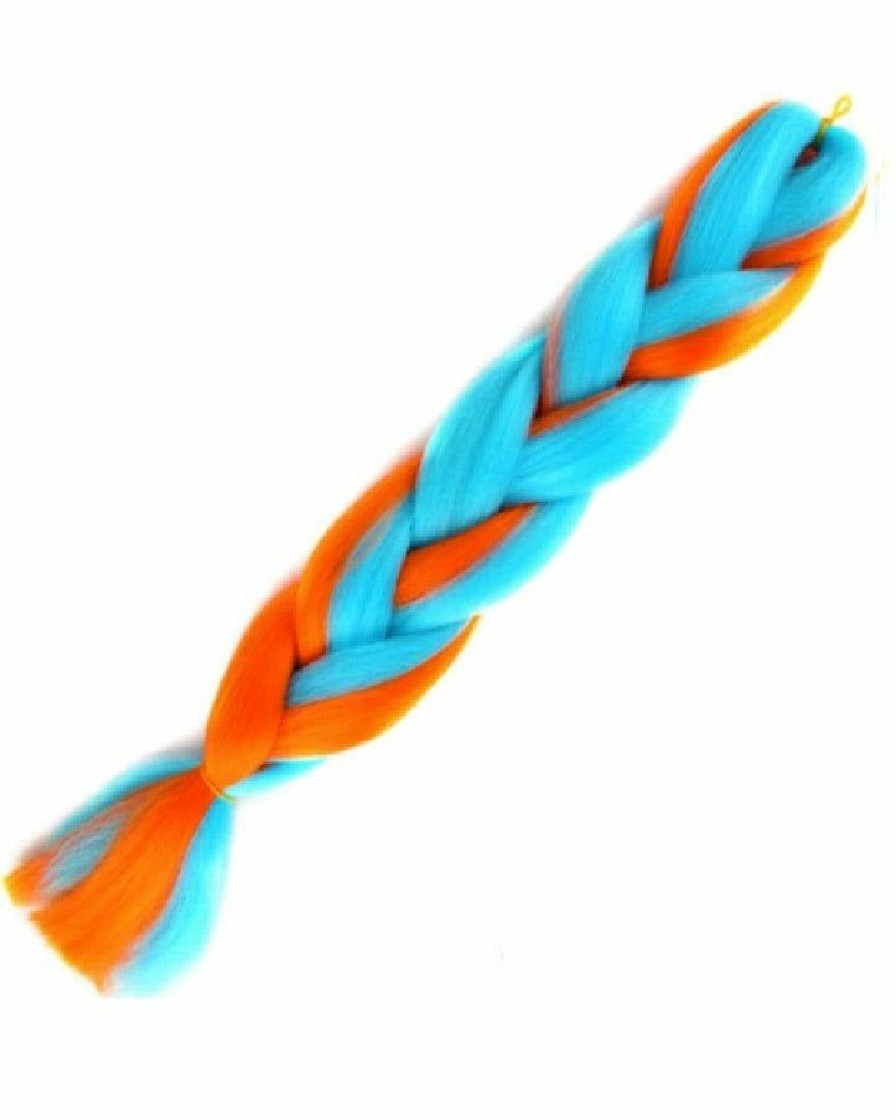 Accessories * | Ae 24 Blue And Orange Braiding Hair Extensions Womens