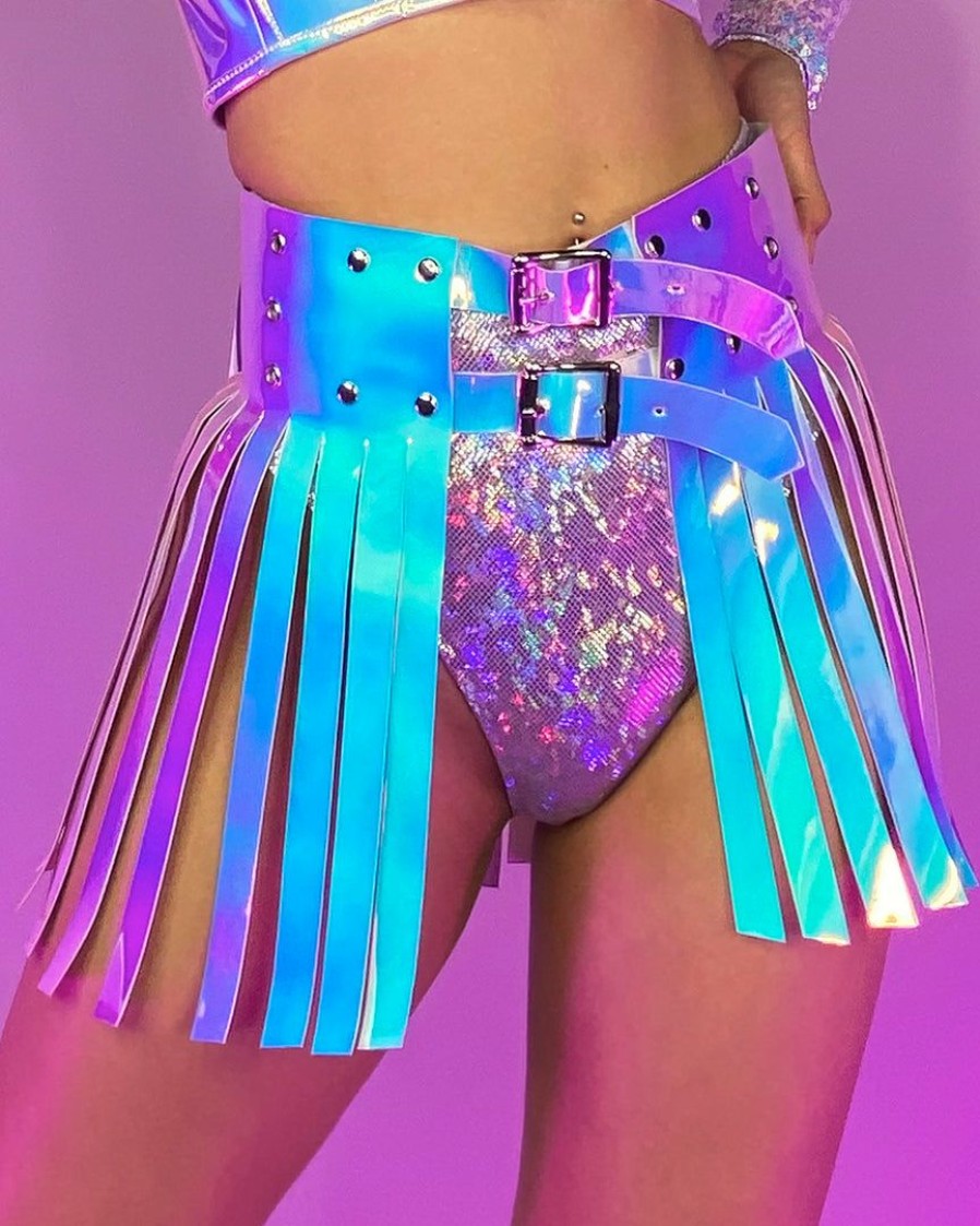 Womens * | Daisy'S Corsets Wanderlust Iridescent Fringe Skirt New