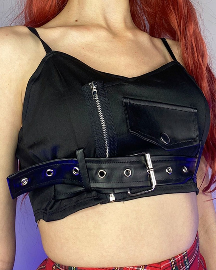 Womens * | Ae Womens Buckle Me Up Crop Top