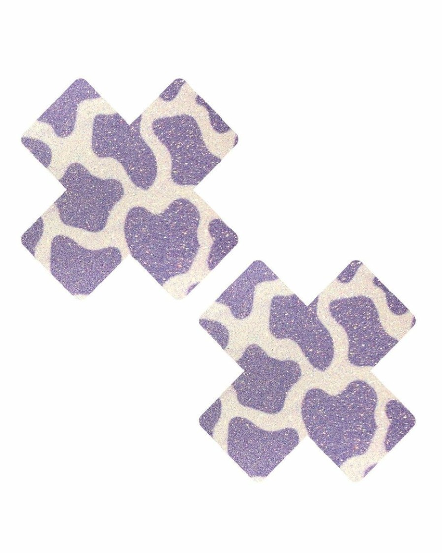 Accessories * | Neva Nude New Lavender Cow Glitter Pasties