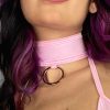 Accessories * | Bodyzone Sugar Baby Pink O-Ring Choker Accessories