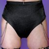 Womens * | Bodyzone Techno Bish Chain High-Waist Shorts Bottoms