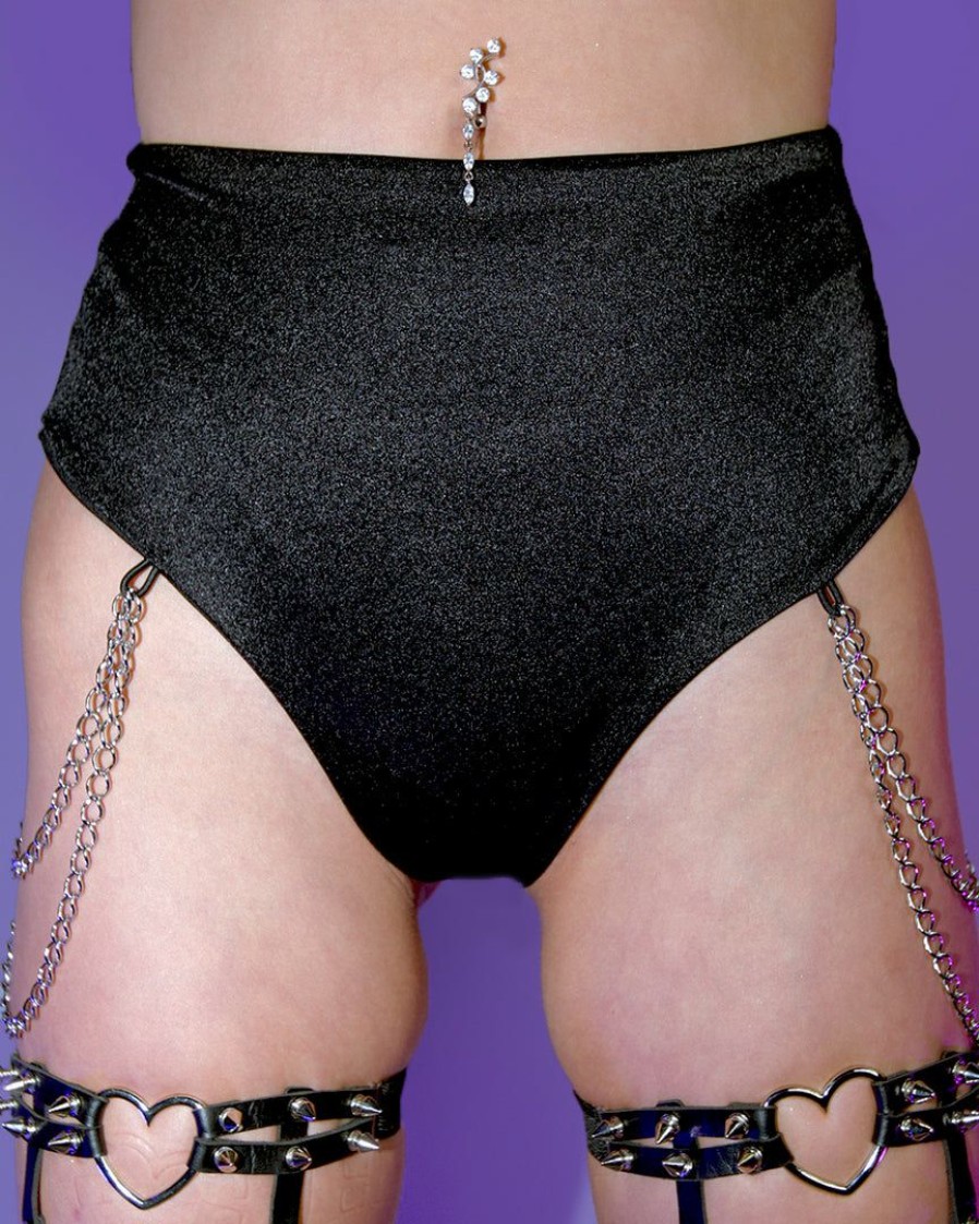 Womens * | Bodyzone Techno Bish Chain High-Waist Shorts Bottoms